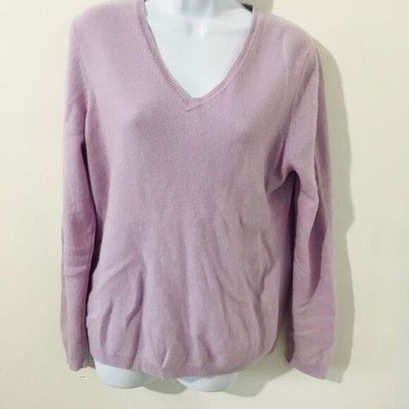 Charter Club Luxury Purple 100% Cashmere Sweater V neck Cardigan Size XL..722 - Picture 1 of 4